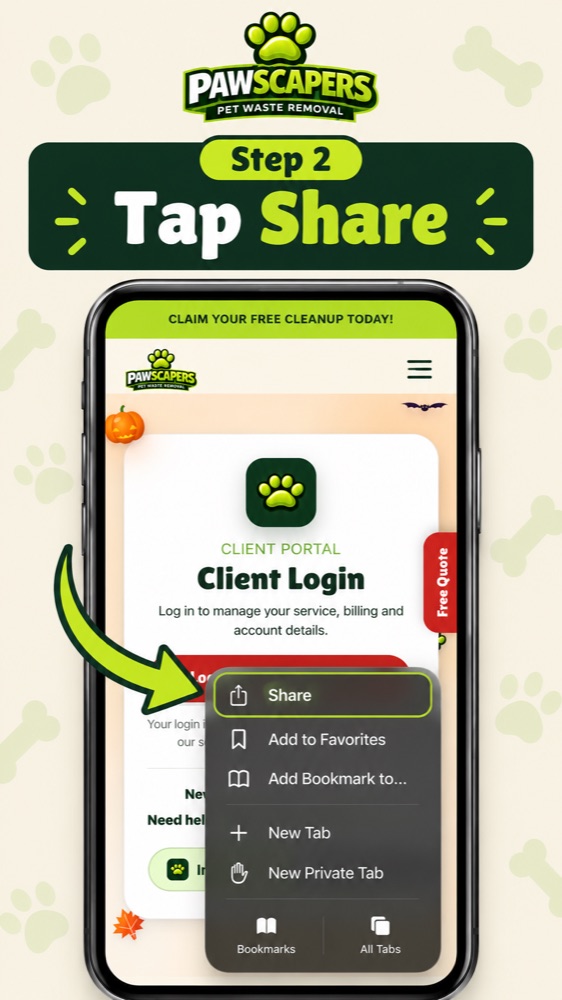 Step 2: tap Share
